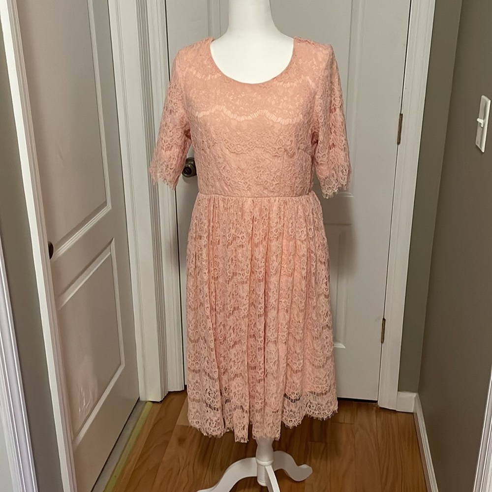 Pink Lacey swing dress